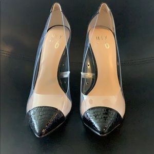Mix No. 6 Clear/Black pump size 7.5 NEVER WORN